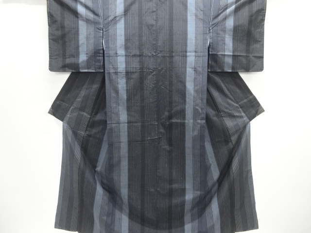 JAPANESE KIMONO / UNUSED TSUMUGI / WOVEN STRIPE